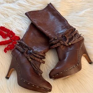 Dolce Vita Brown Leather Heeled Boots